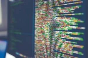 hacker screen with code