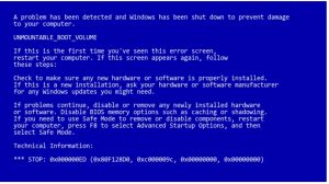 Blue windows error screen with grey text