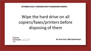 Cybersecurity Awareness Month: Hard Drive Wipe