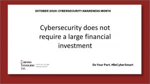 Cybersecurity Awareness Month: Financial Investment