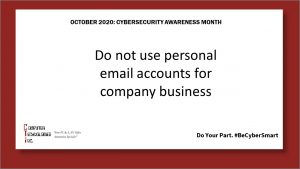 Cybersecurity Awareness Month: Personal Email Accounts
