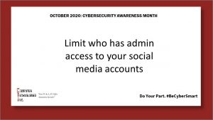 Cybersecurity Awareness Month: Social Media Accounts