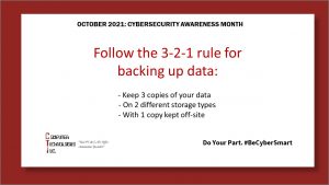 Follow the 3-2-1 rule for  backing up data: