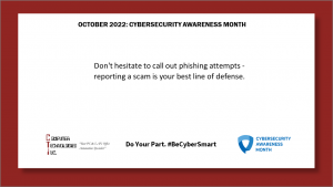 Cybersecurity Awareness Month: Call Out Phishing Attempts