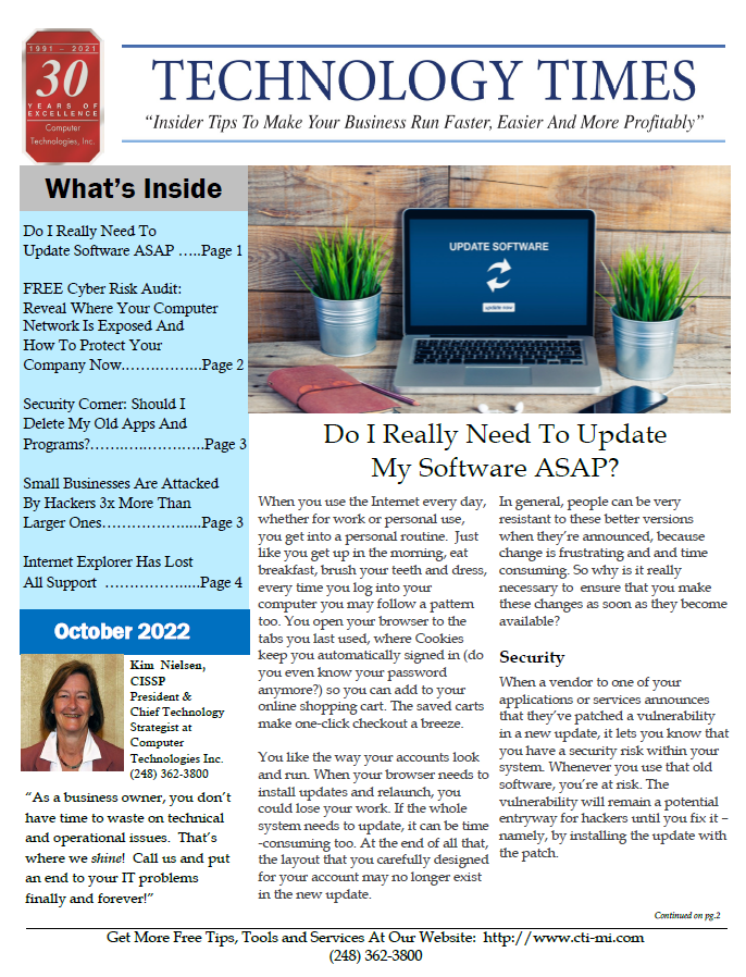 Technology Times Newsletter Library | Computer Technologies